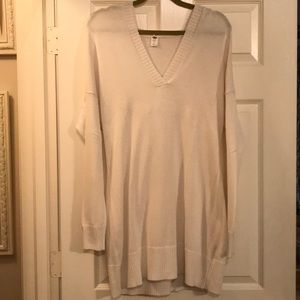 Maternity Cream Sweater with Hoodie. Large